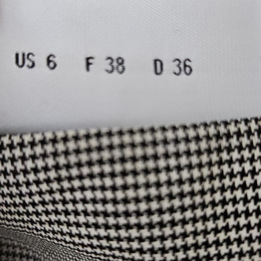 Akris Punto Micro Houndstooth Pencil Skirt Black White Size 6 - Picture 2 of 8